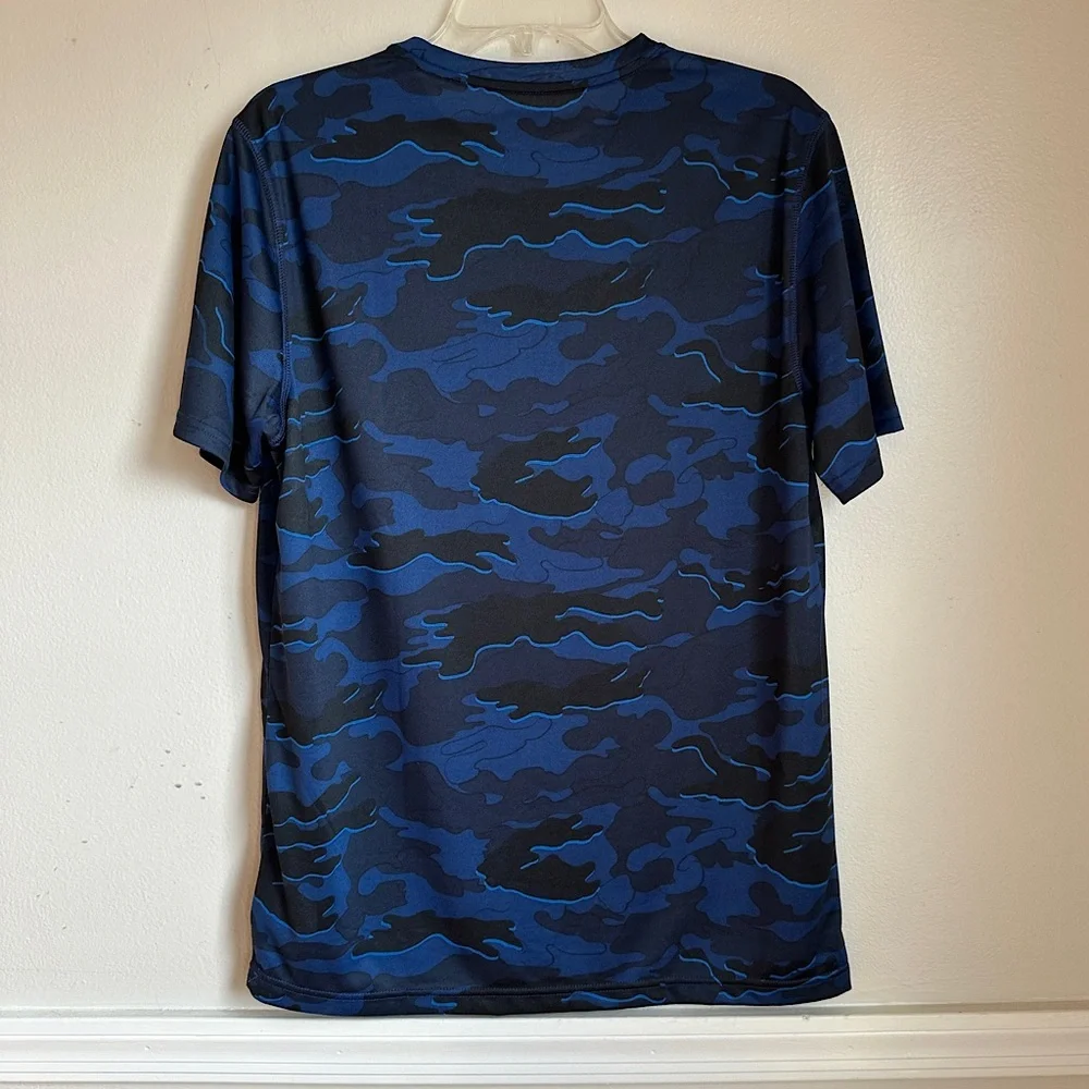 3/$20💥 Old Navy Active Boys Go-Dry T-Shirt Breathable Lightweight Blue Camo NWT